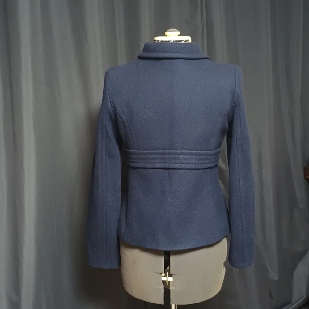 Old Navy Navy Blue Pea Coat Like Tailored Design - Picture 3 of 7